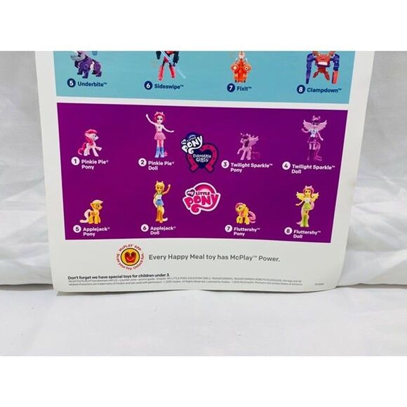 2015 McDonald's My Little Pony and Transformers Happy Meal Advertisement Sheet - Picture 4 of 9